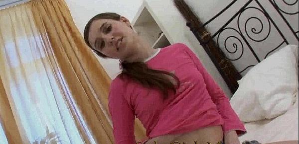  young horny skinny girl masturbating